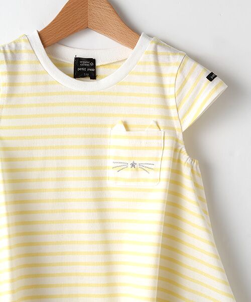 petit main / プティマイン Tシャツ | オーガニックコットン 胸ポケットAラインTシャツ | 詳細3
