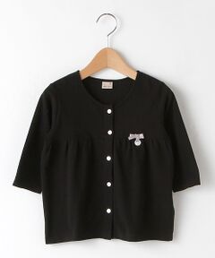 petit main / プティマイン カーディガン・ボレロ | UVケア 切り替え透けカーディガン