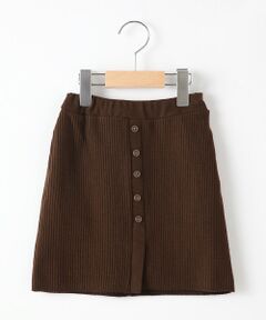 petit main / プティマイン ミニ・ひざ丈スカート | ミディアム丈リブニットスカート