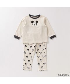 【DISNEY】 ミッキーマウス デザインTシャツ×パンツパジャマセット