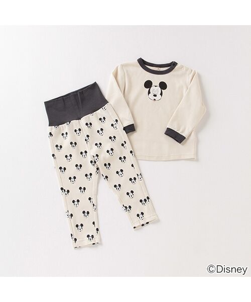 petit main / プティマイン ルームウェア | 【DISNEY】 ミッキーマウス デザインTシャツ×パンツパジャマセット | 詳細2