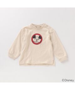 【DISNEY】 ミッキーマウスデザイン スリット入りTシャツ