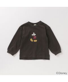 【DISNEY】 ミッキーマウスデザイン スリット入りTシャツ