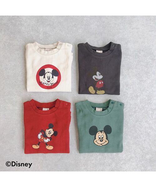 petit main / プティマイン Tシャツ | 【DISNEY】 ミッキーマウスデザイン スリット入りTシャツ | 詳細12
