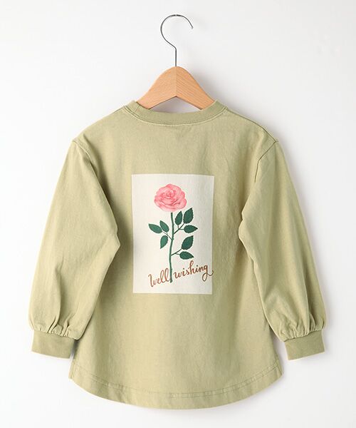 petit main / プティマイン Tシャツ | バック花プリントTシャツ | 詳細6