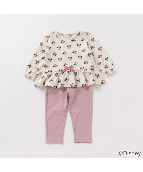 セール】 【DISNEY】 ミニーマウスデザイン 総柄Tシャツ×パンツ