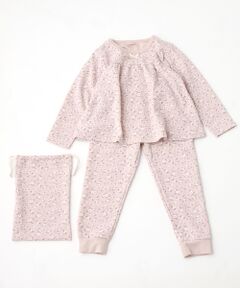 petit main / プティマイン ルームウェア | GIRLS総柄パジャマセット