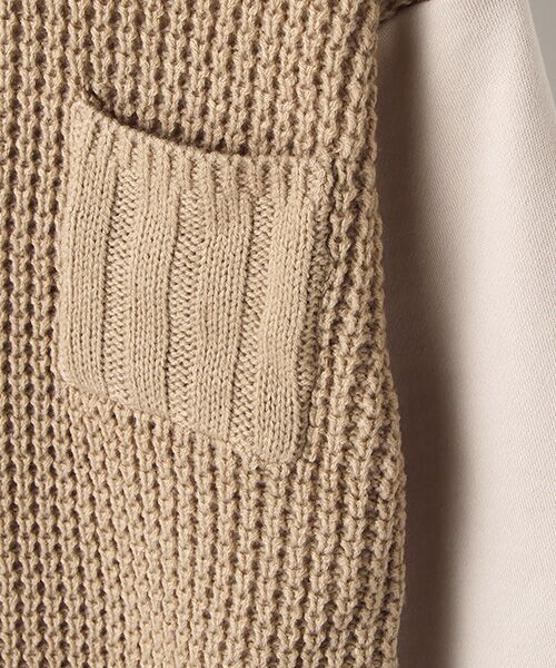 petit main / プティマイン ニット・セーター | 異素材切り替えドッキングプルオーバー | 詳細4
