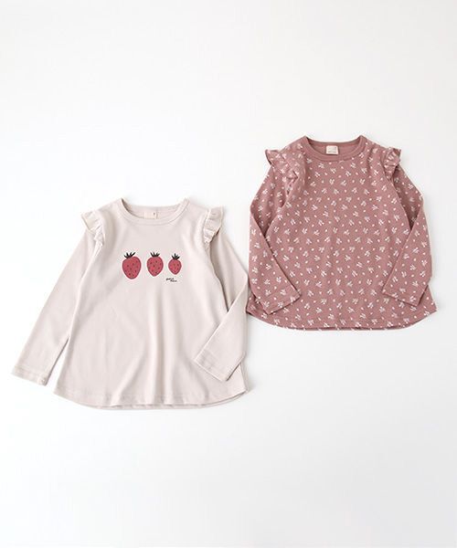 petit main / プティマイン Tシャツ | GIRLSアソートTシャツ2枚セット【PTPR】 | 詳細2