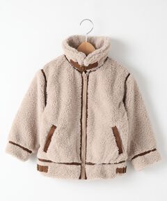 petit main / プティマイン その他アウター | ベルテッドボアジャケット