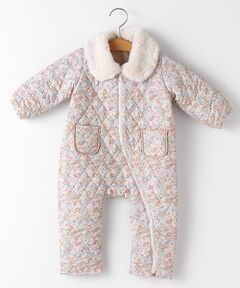 petit main / プティマイン ロンパース | フラワー柄ジャンプスーツ