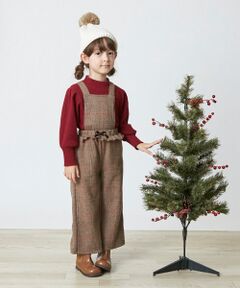 petit main / プティマイン その他パンツ | カットチェックサスつきパンツ