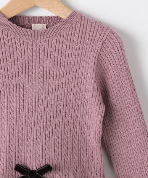 petit main / プティマイン ニット・セーター | ウォッシャブル 裾チュールつきニットセーター | 詳細3