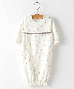 petit main / プティマイン ロンパース | 抗菌防臭 花柄ベロア2WAYオール