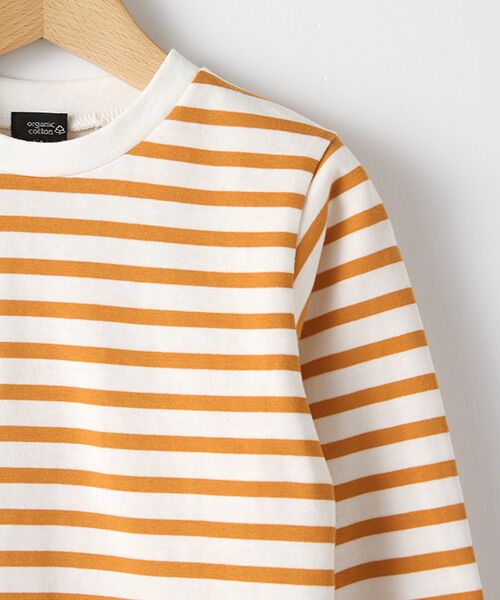petit main / プティマイン Tシャツ | オーガニックコットン 裏配色ボーダーTシャツ | 詳細2