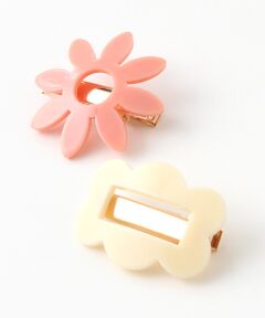 petit main / プティマイン カチューシャ・カチューム・その他 | 花ヘアクリップ2個セット