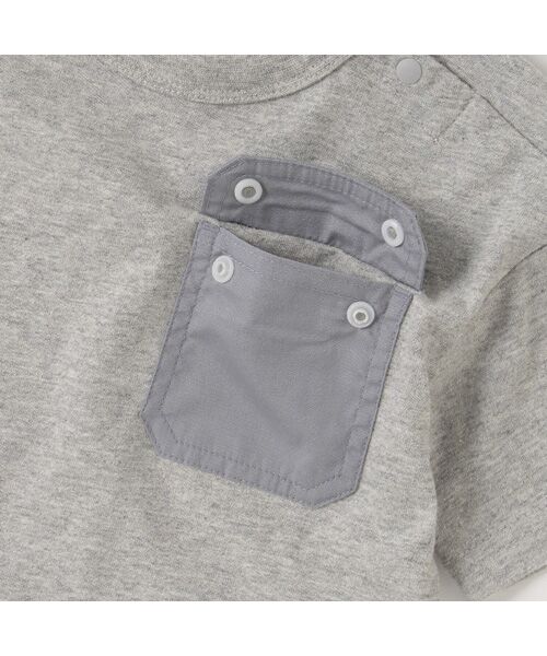 petit main / プティマイン カットソー | 【吸水速乾】ポケット付裾切り替えTシャツ | 詳細6