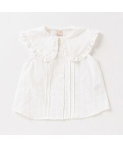 petit main / プティマイン シャツ・ブラウス | Big衿布帛ブラウス