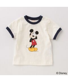 【DISNEY】ミッキーマウスデザイン リンガーTシャツ