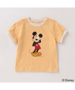 【DISNEY】ミッキーマウスデザイン リンガーTシャツ