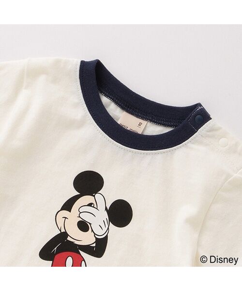 セール】 【DISNEY】ミッキーマウスデザイン リンガーTシャツ