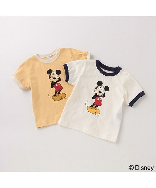 petit main / プティマイン カットソー | 【DISNEY】ミッキーマウスデザイン リンガーTシャツ | 詳細9