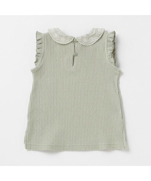 petit main / プティマイン カットソー | 衿レースリブTシャツ | 詳細2