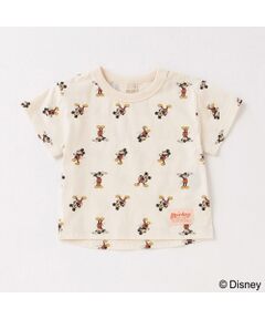 【DISNEY】ミッキーマウスデザイン 総柄Tシャツ