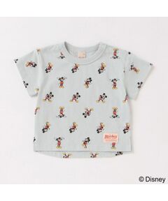 【DISNEY】ミッキーマウスデザイン 総柄Tシャツ