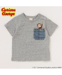 【おさるのジョージ】デニムポケットTシャツ