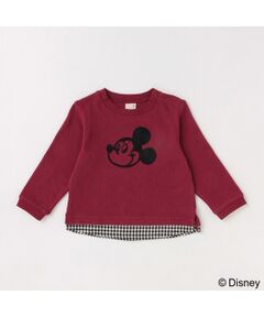 【Disney】ミッキー刺しゅう長袖Tシャツ