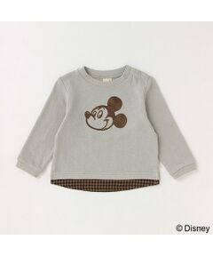 【Disney】ミッキー刺しゅう長袖Tシャツ