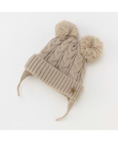 petit main / プティマイン ニットキャップ | BABY Wぽんぽんニット帽