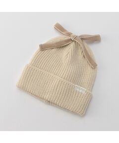 petit main / プティマイン ニットキャップ | BABYトップリボンニット帽