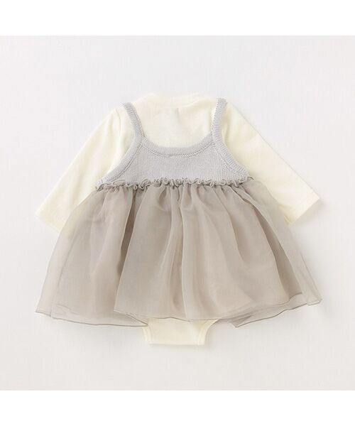 petit main / プティマイン ロンパース | 花モチーフワンピースセット | 詳細1