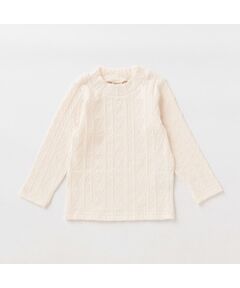 petit main / プティマイン カットソー | 【シアバター】ジャガードハイネック長袖T