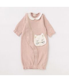 petit main / プティマイン ロンパース | ねこポシェット2WAYオール