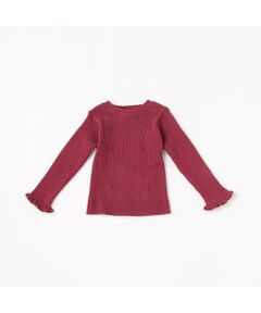 petit main / プティマイン ニット・セーター | 【リンク】花柄編みテレコニット★