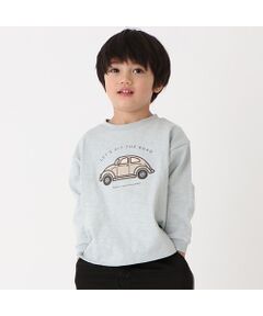 車アップリ長袖Tシャツ