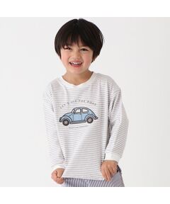 車アップリ長袖Tシャツ