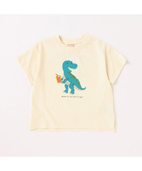 petit main / プティマイン カットソー | サングラス恐竜半袖Tシャツ | 詳細11