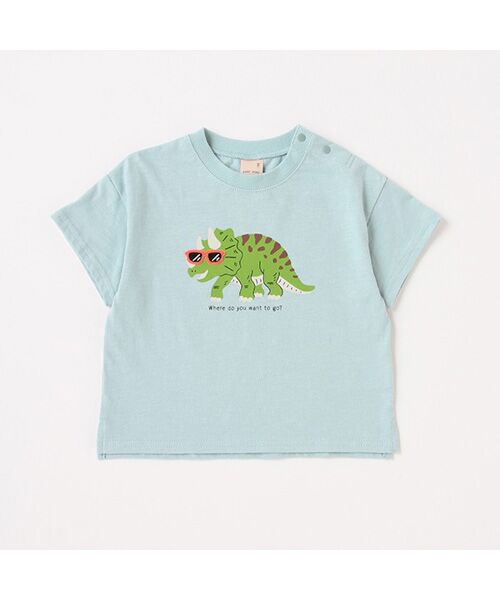 petit main / プティマイン カットソー | サングラス恐竜半袖Tシャツ | 詳細13