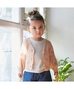 petit main / プティマイン カーディガン・ボレロ | 【リンク】メッシュカーデ+タンクセット