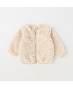 petit main / プティマイン カーディガン・ボレロ | ボアジップジャケット
