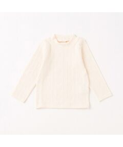 petit main / プティマイン カットソー | 【シアバター】ジャガードハイネックロンT