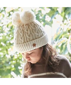 petit main / プティマイン ニットキャップ | Wぽんぽんニット帽