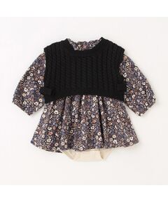 petit main / プティマイン ロンパース | 【リンク】ベスト付きワンピセット