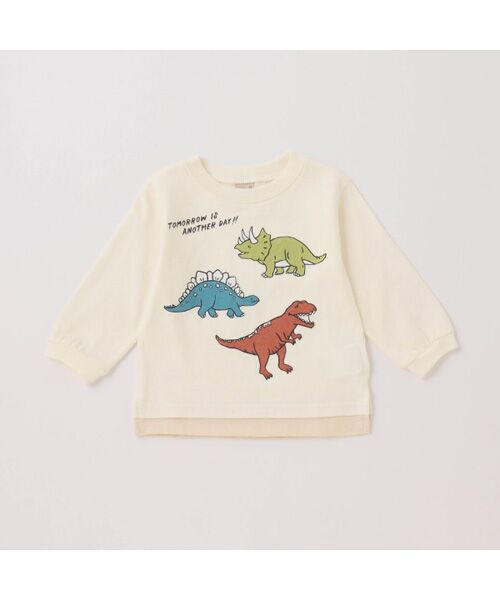 petit main / プティマイン Tシャツ | 【Good price】裾レイヤード恐竜長袖T | 詳細11