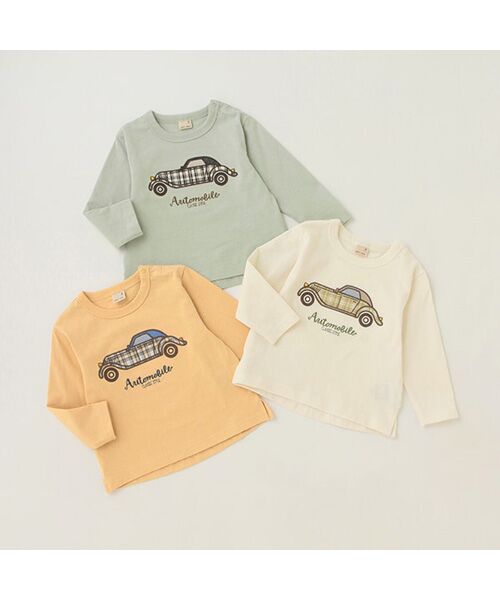 petit main / プティマイン Tシャツ | 車アップリケ長袖T | 詳細8