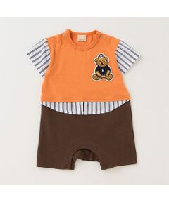 petit main / プティマイン ロンパース | 【リンク】クマカバーオール